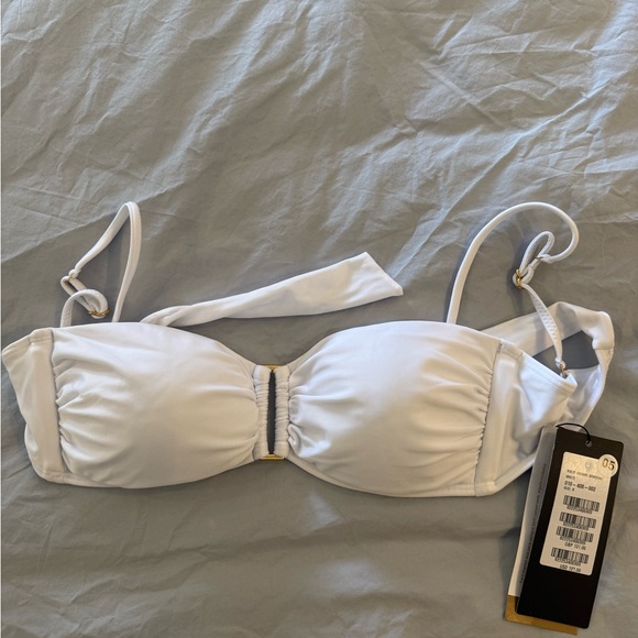 Vix White Convertible Bikini Set - Square Bandeau Top & Fany Bottom - size Small - Picture 8 of 11